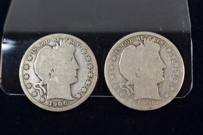 Image for (2) 1906 Barber Half Dollar