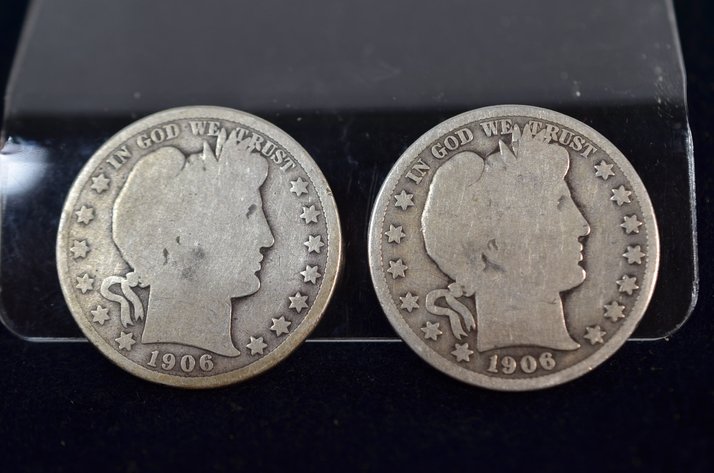 Image for (2) 1906 Barber Half Dollar