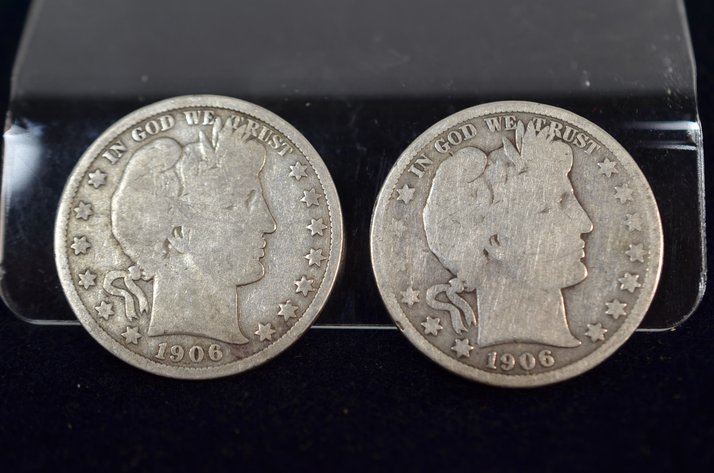Image for (2) 1906 Barber Half Dollar
