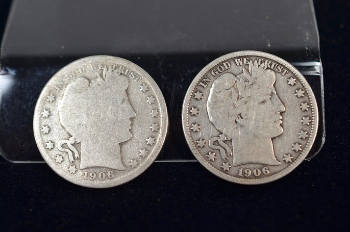 Image for (2) 1906 Barber Half Dollar