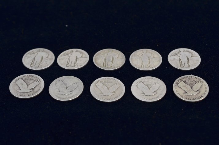 Image for (10) Standing Liberty Quarter Dollar