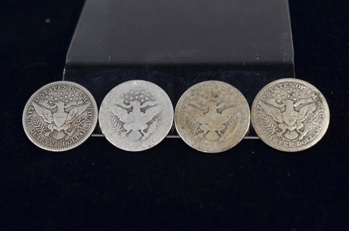 Image for (4) Barber Quarter Dollar