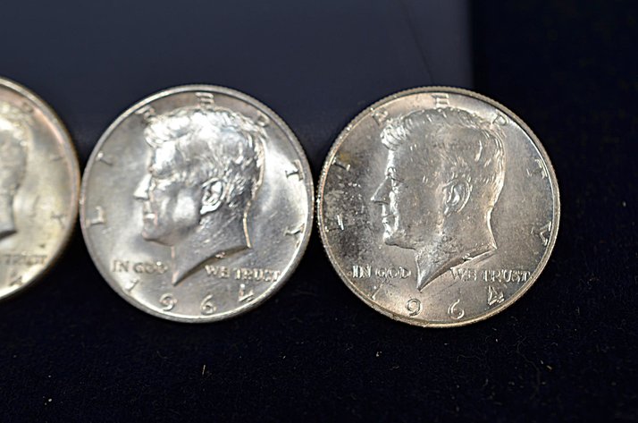 Image for (4) 1964 Kennedy Half Dollar