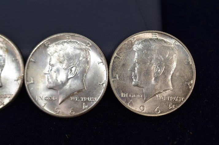 Image for (4) 1964 Kennedy Half Dollar