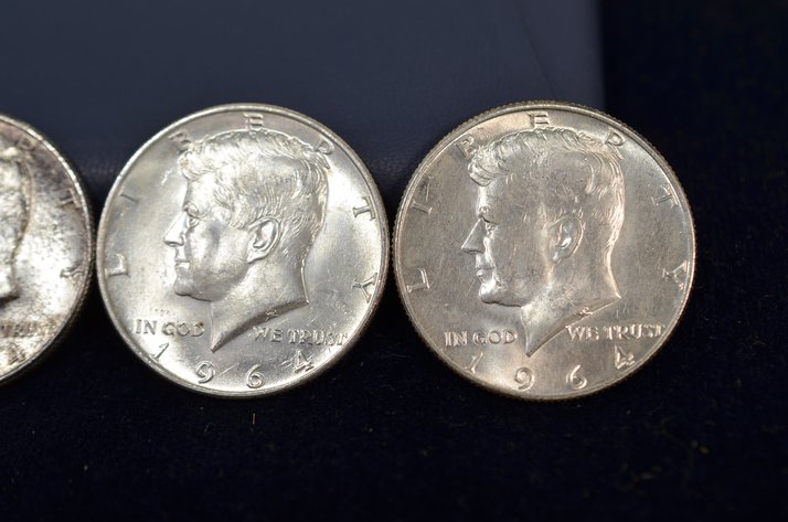 Image for (4) 1964 Kennedy Half Dollar