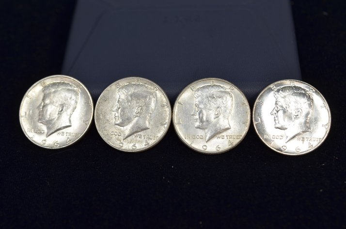 Image for (4) 1964 Kennedy Half Dollar