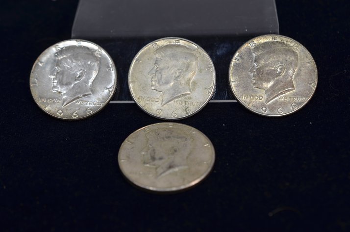 Image for (4) 1966 Kennedy Half Dollar