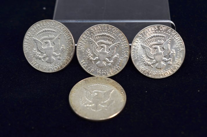 Image for (4) 1969 Kennedy Half Dollar