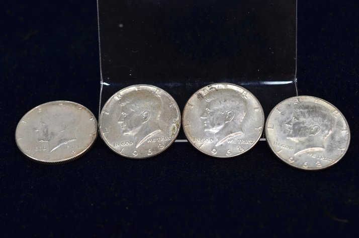 Image for (4) 1968 Kennedy Half Dollar