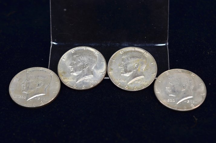 Image for (4) 1968 Kennedy Half Dollar