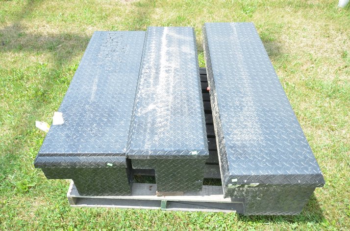 Image for (3) Black Diamond Plate Truck Tool Boxes