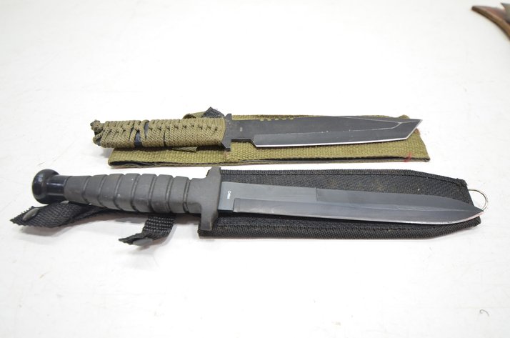 Image for (6) Fixed Blade Knives And Honing Steel