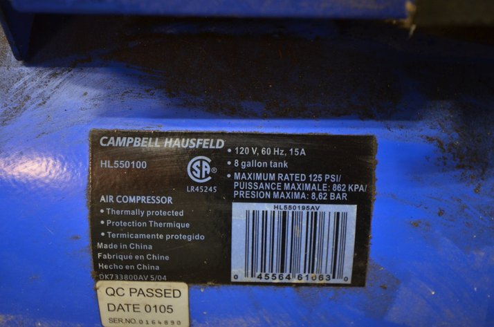 Image for Campbell Hausfeld 8 Gal Air Compressor