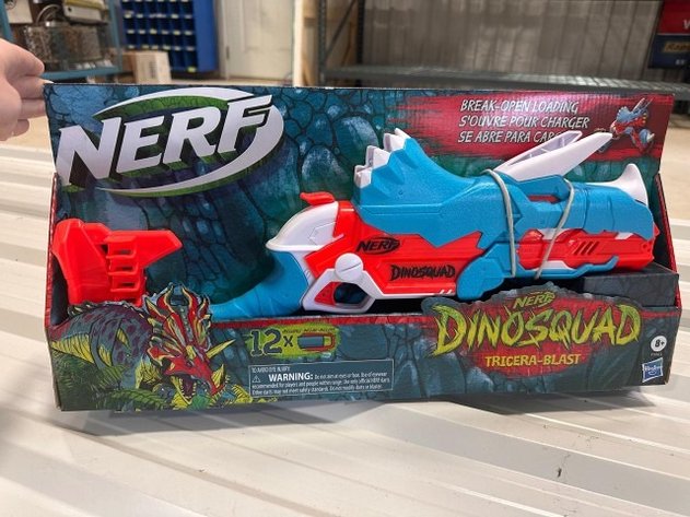 Image for Nerf DinoSquad Tricera-Blast Dart Blaster *NEW*