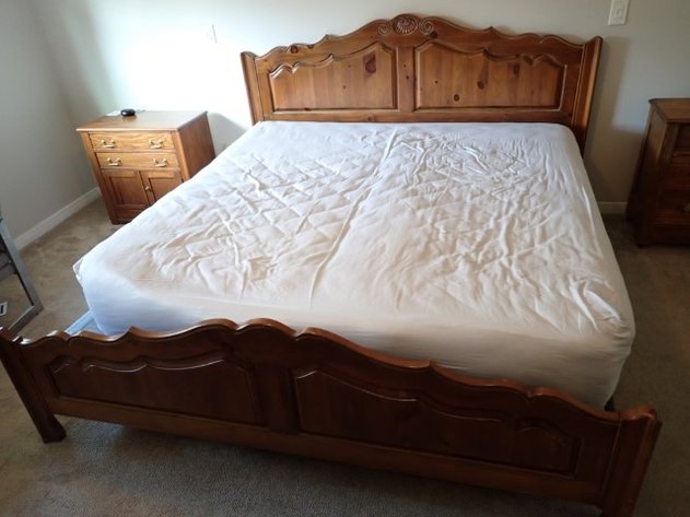 Image for King Size Wood Frame Bed