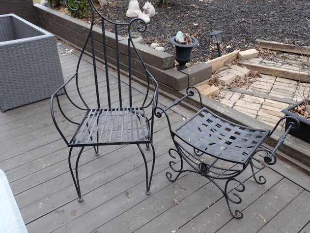 Image for Set of Metal Garden Chairs