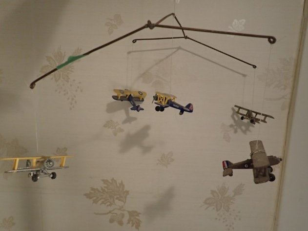 Image for Die-Cast Biplane Mobile+