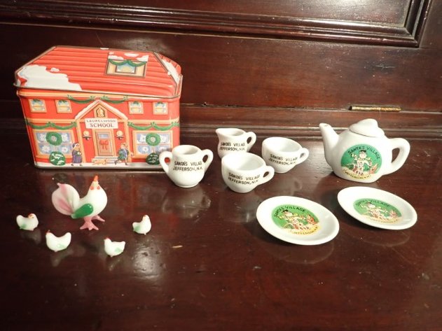 Image for Collectible Miniature Tea Set, Figurines & Tin