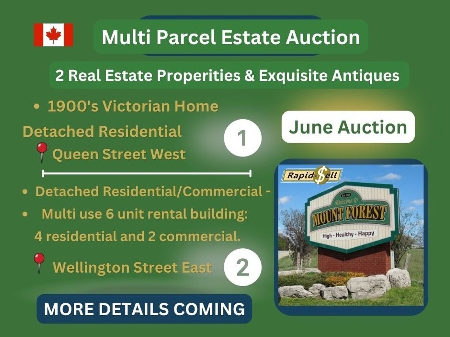 Image for Multi Parcel Estate Auction - Mount Forest