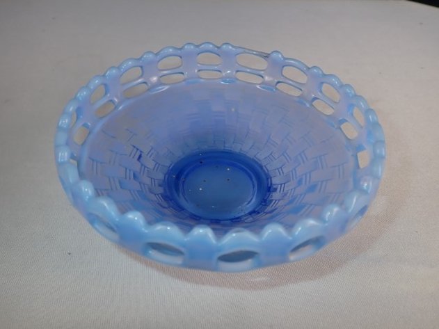 Image for Blue Basket Weave Bowl