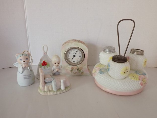 Image for Milk Glass Condiment Castor Set+