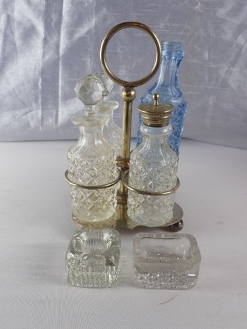 Image for Antique Silver-Plated Condiment Caddy