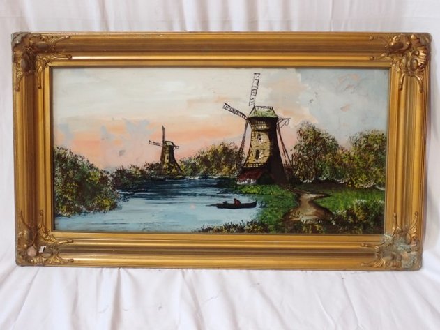 Image for Painted Glass Windmill pic.