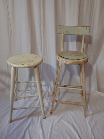Image for Wood and Metal Stools