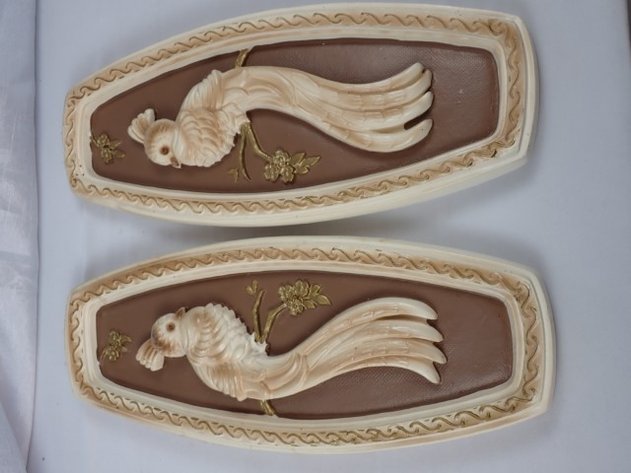 Image for 1960s Chalkware Wall Plaques