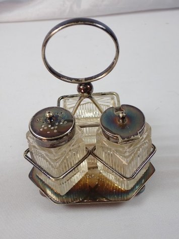 Image for Victorian-Style Silver-Plate Cruet Set
