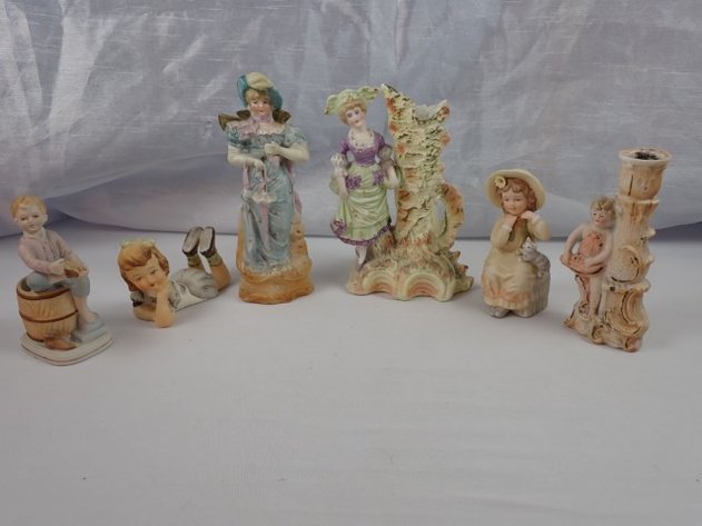 Image for Victorian Bisque Porcelain Figurines