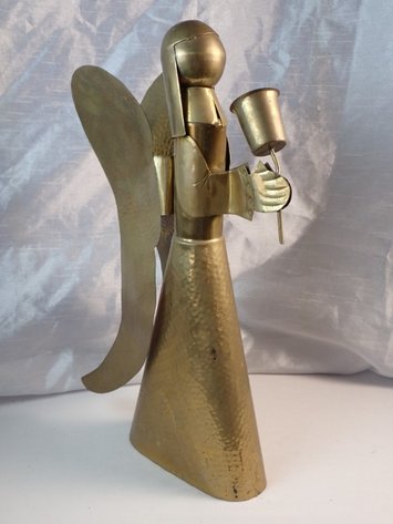 Image for Tall Brass Angel Candle Holder