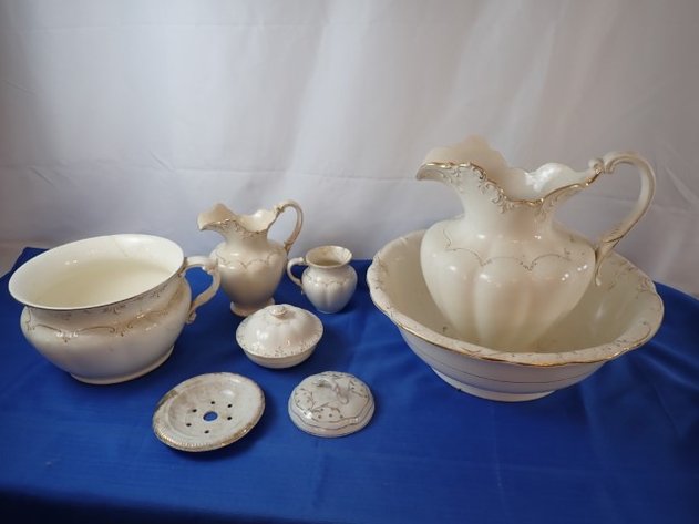 Image for Antique Water Pitcher & Basin Set