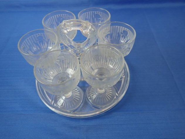 Image for Vintage Glass Cocktail/Sherbert Caddy