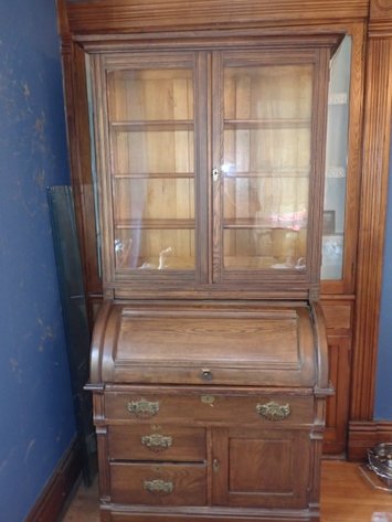 Image for Antique Eastlake Cylinder Bookcase Secretary