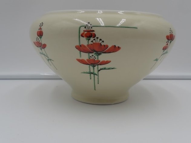 Image for Royal Rochester Fraunfelter Red Poppy Pedestal Vase