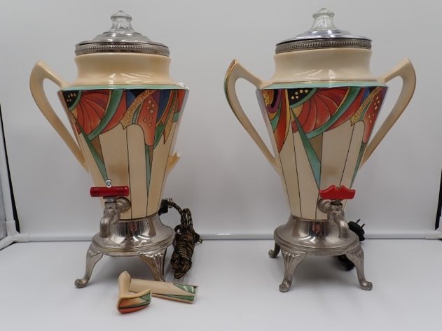 Image for Two Modernistic Percolator Urns
