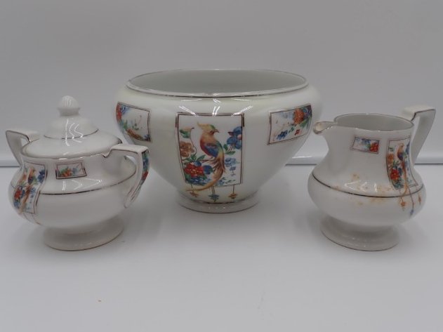 Image for Royal Rochester Cream, Sugar & Pedestal Vase