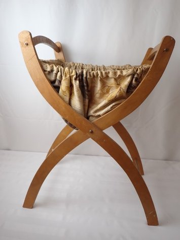 Image for Vintage Folding Sewing Basket