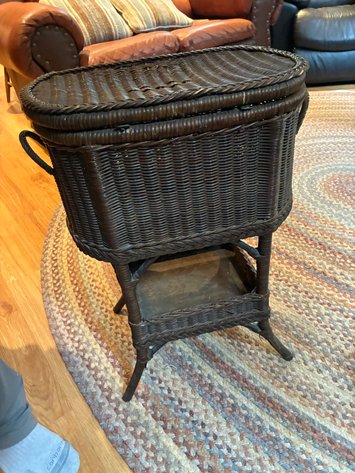 Image for Wicker sewing notions basket