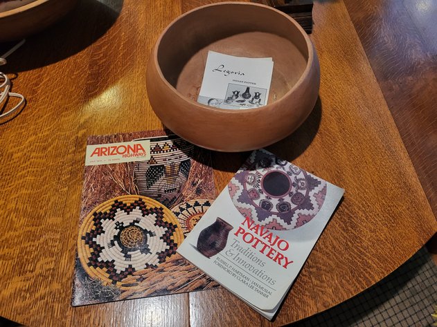 Image for Legoria pottery bowl and (2) books