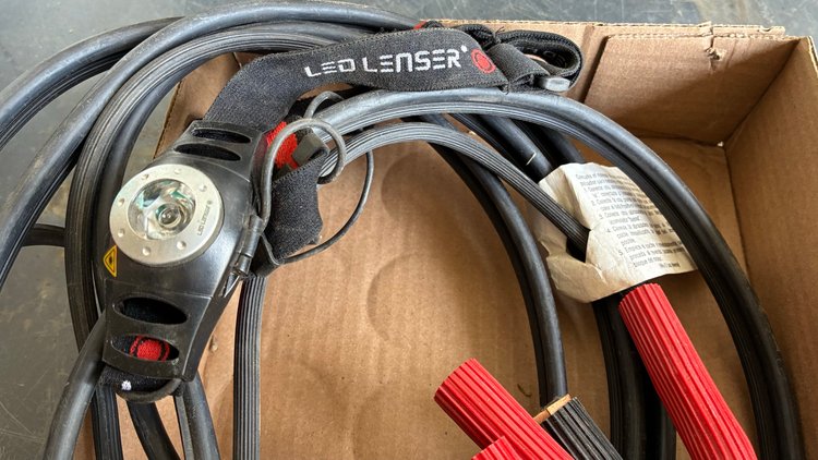 Image for Light duty jumper cables and headlamp
