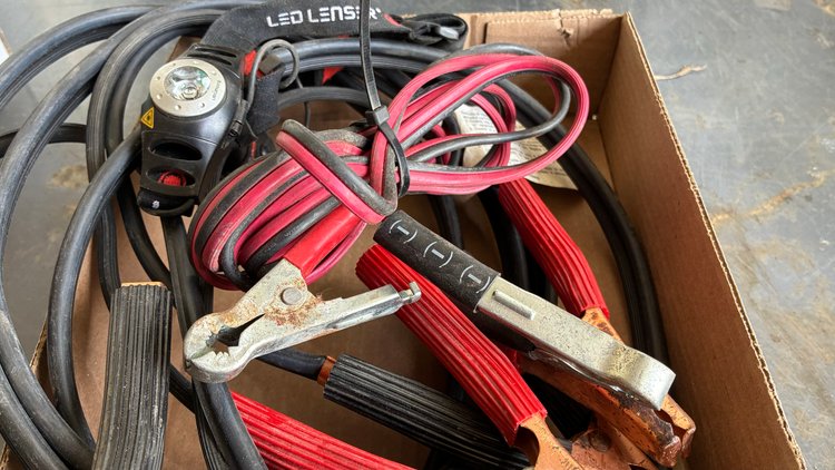 Image for Light duty jumper cables and headlamp