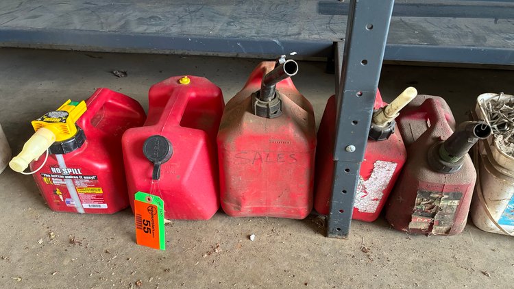 Image for (5) small gasoline fuel cans