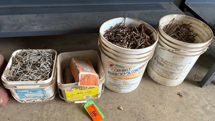 Image for (2) 5 gallon buckets and (2) pails of hardware