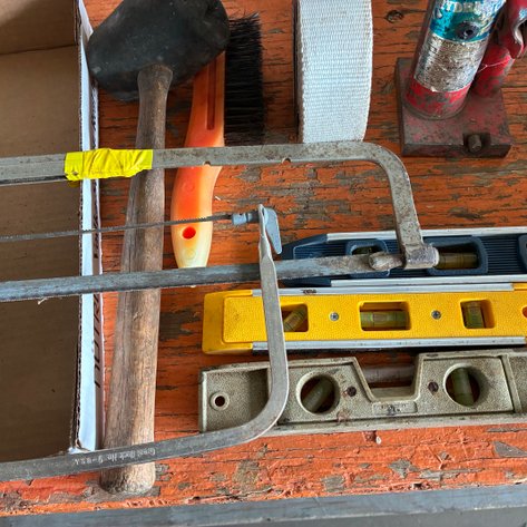 Image for Wire brush, rubber mallet, hack saws, hydraulic bottle jack