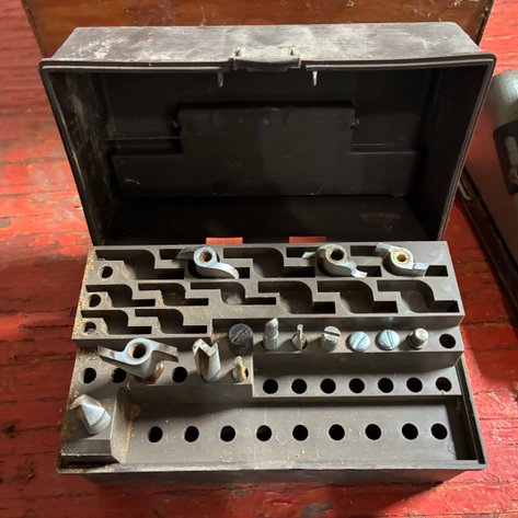Image for Craftsman router bits and sander drill accessory with wood case