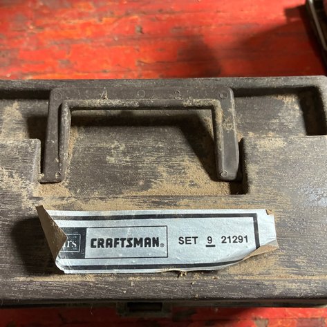 Image for Craftsman router bits and sander drill accessory with wood case