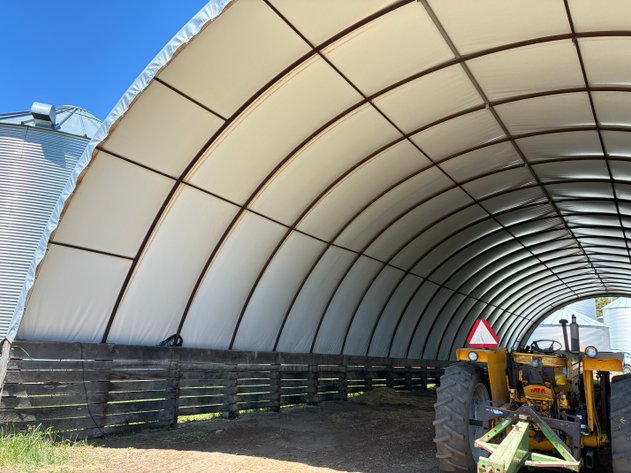 Image for 36' x 100' Diamond Shelter Single Pipe Truss Hoop Building