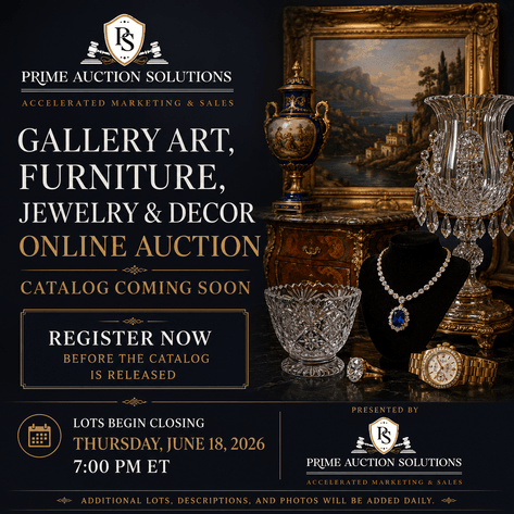 Image for Gallery Art, Furniture, Jewelry, and Decor Online Auction